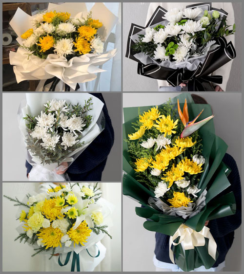 山东青岛莱西市孙受镇丁家山后村白事花束代送